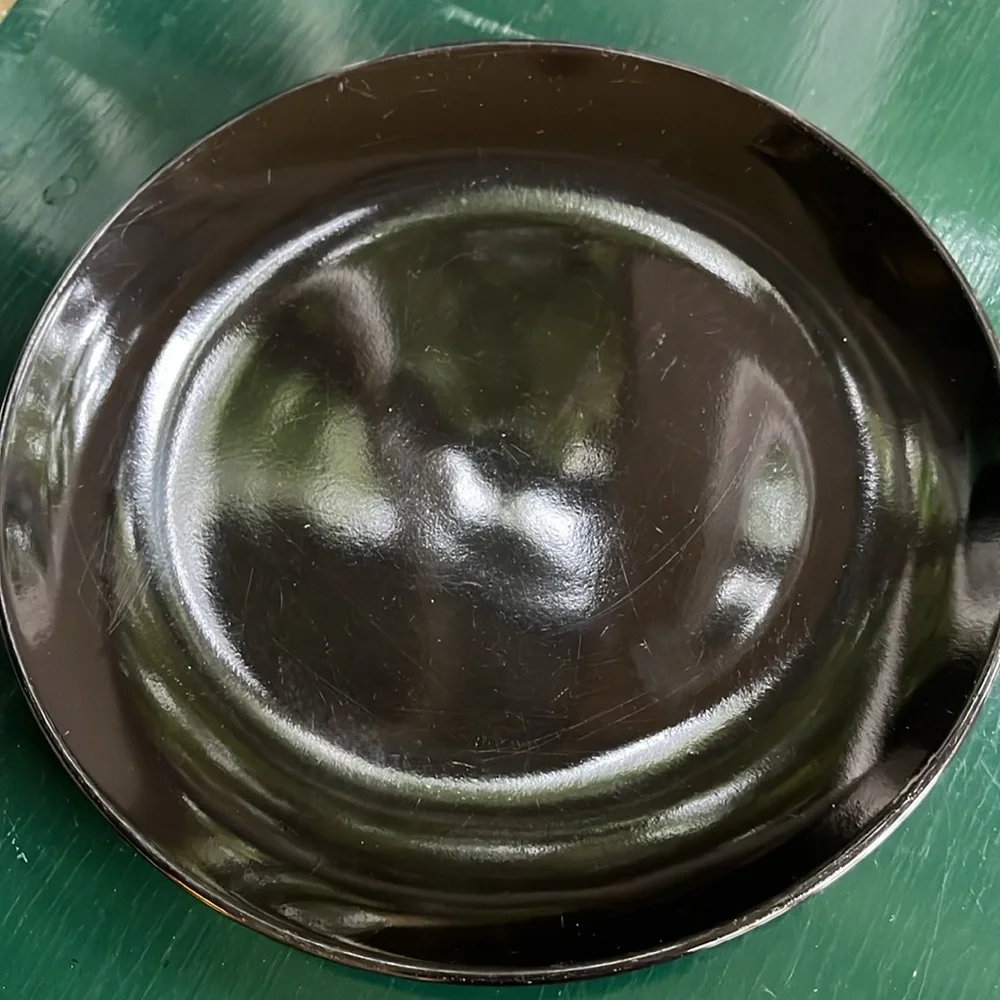 IKEA Sleek Black Dinnerware Tray and Plate